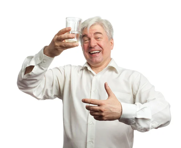 Man och vodka — Stockfoto