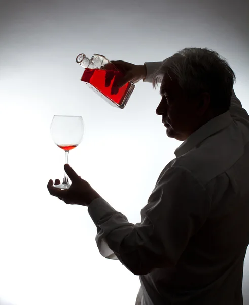Man with wine — Stock Photo, Image
