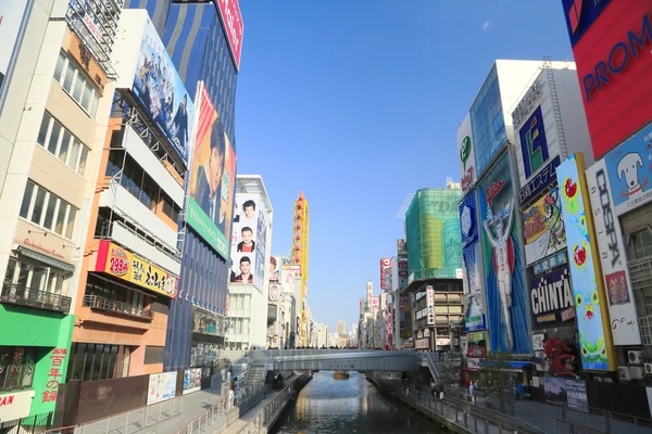 Los famosos anuncios de Dotonbori en Osaka Japón — Foto de Stock