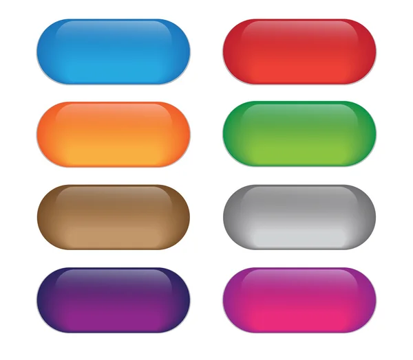 Set of colored web buttons — Stock Vector