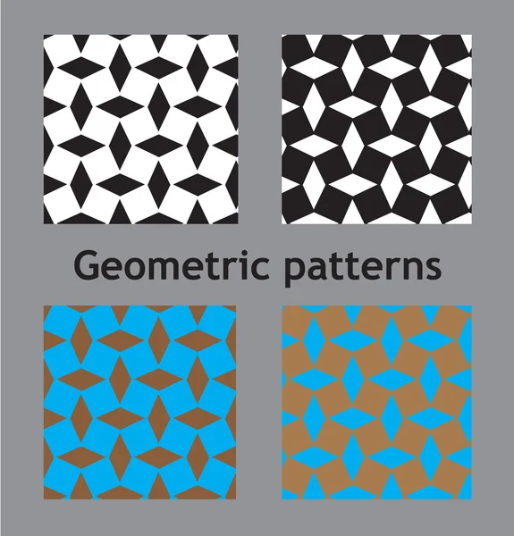 Conjunto de patrones de cubo geométricos sin costura abstractos — Vector de stock