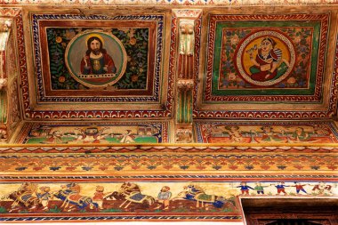 muraraka haveli Hindistan, İsa'nın nawalgarh şehir İstanbul Devlet tasarımının ayrıntıları