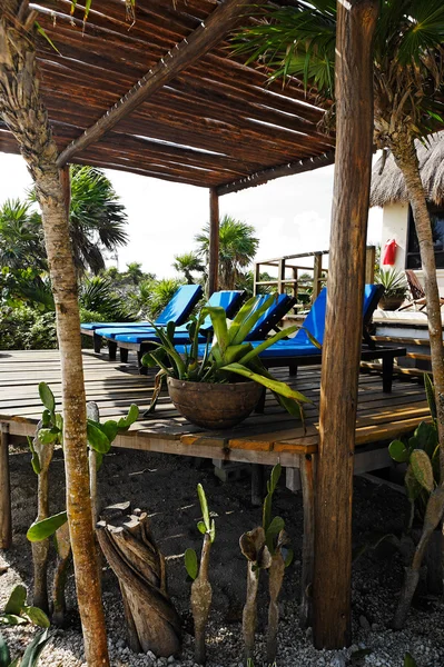 Terrasse einer Cabana — Stockfoto
