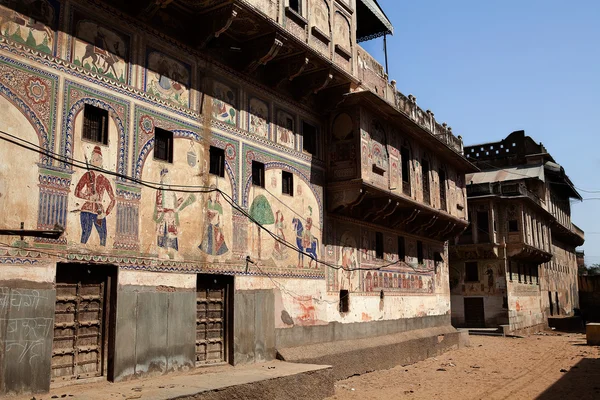 Details design of Muraraka haveli in nawalgarh city rajasthan state in india — Stock Photo, Image