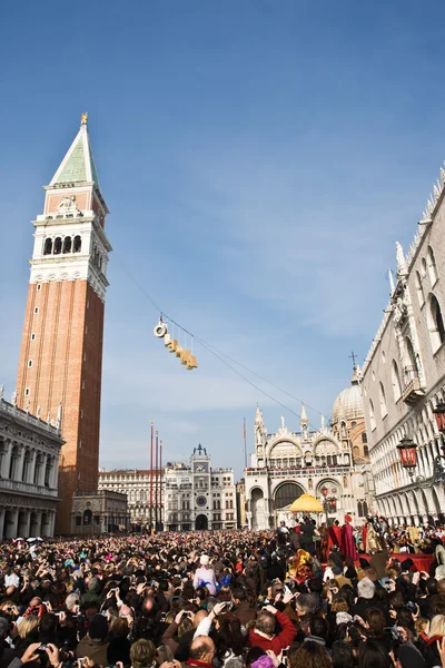 Apertura carnevale a venezia — Foto Stock