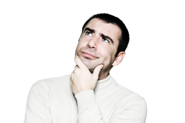 Contemplative mature man looking up — Stock Photo, Image