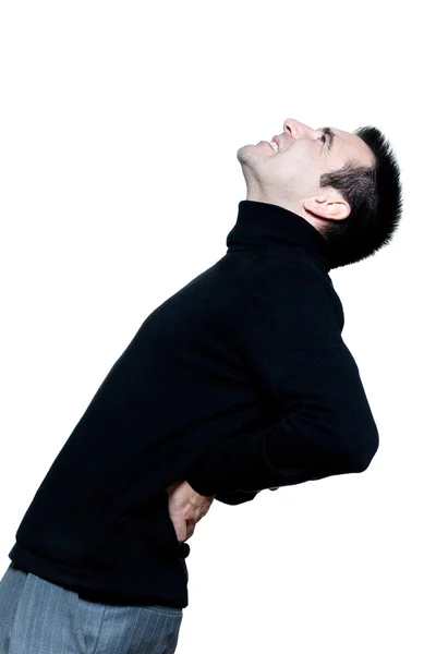 Man caucasian backache pain — Stock Photo, Image