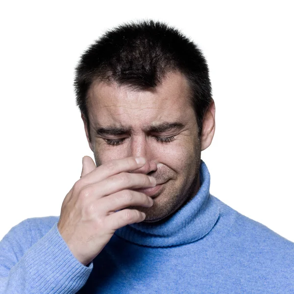 Portret van de man huilen triest depressie — Stockfoto