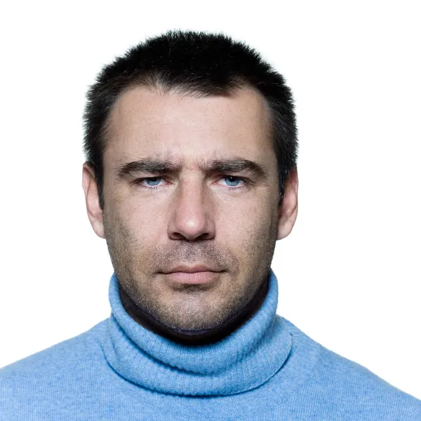 Man portrait moody suspicious — Stock Photo, Image