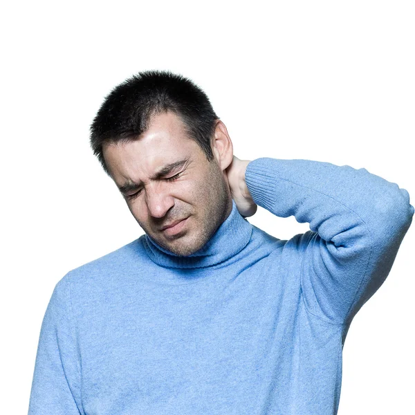 Man portrait neckache backache — Stock Photo, Image