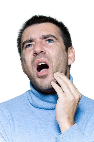 Hombre retrato dolor de muelas — Foto de Stock