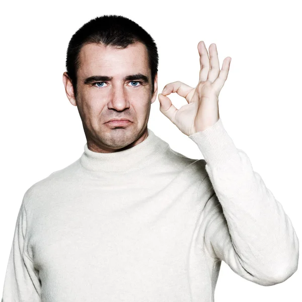 Portrait of an handsome expressive man — Stock Photo, Image