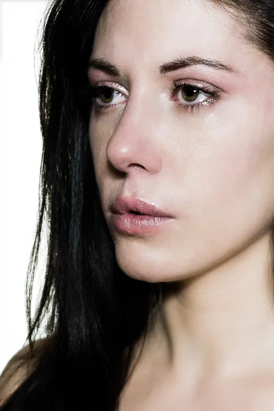 Hermosa mujer caucásica llorando — Foto de Stock