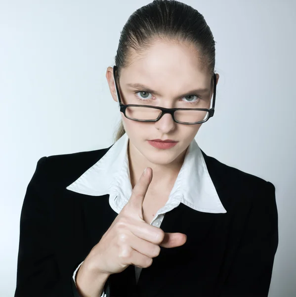 Niedliche strenge Frau — Stockfoto