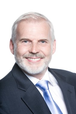 empresario Senior retrato sonrisa amigable