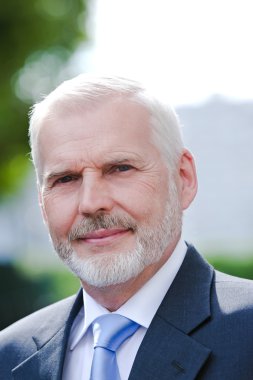 üst düzey iş adamı dikey gülümseme pozitifliği