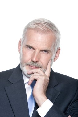 üst düzey işadamı portresi düşünme