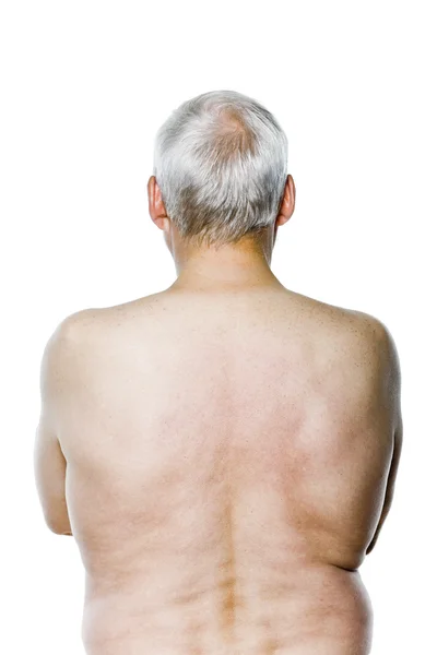 Senior man portrait backside — Stock Photo, Image