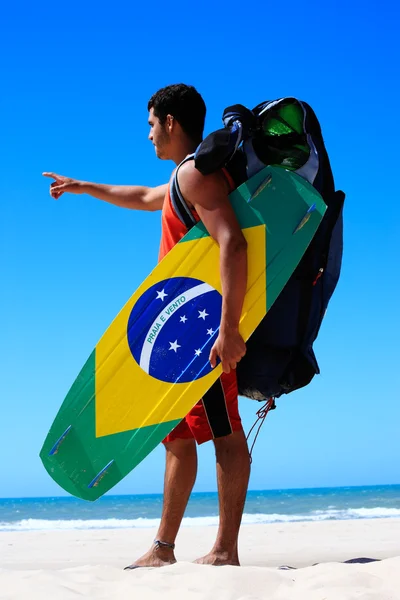 Kite surfing i brazil — Stockfoto