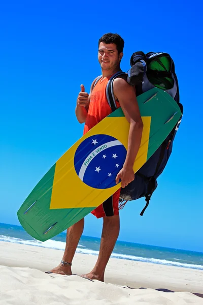 Kite surfing in brazil — Stock Photo, Image