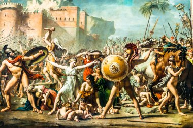 sabine kadınlarının müdahale david le louvre p resim