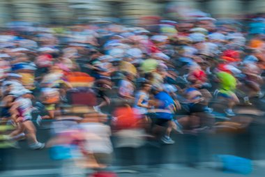 paris maraton çalışmakta çekimde bulanıklık Fransa
