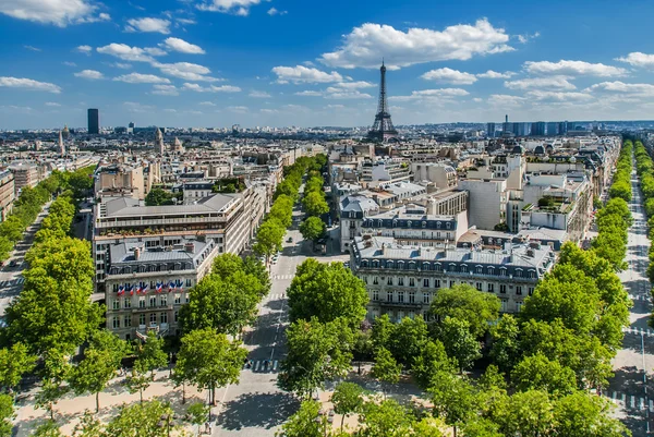 Vista aérea París paisaje urbano Francia —  Fotos de Stock