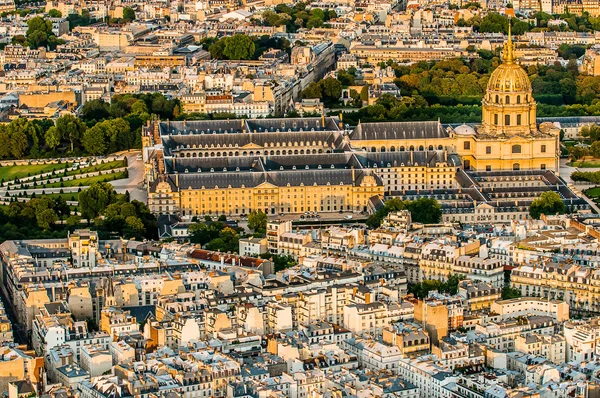 Αεροφωτογραφία invalides cityscape Παρίσι Γαλλία — Φωτογραφία Αρχείου