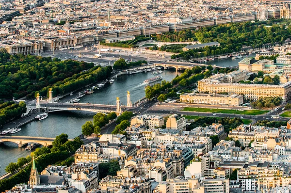 Vista aérea París paisaje urbano Francia —  Fotos de Stock