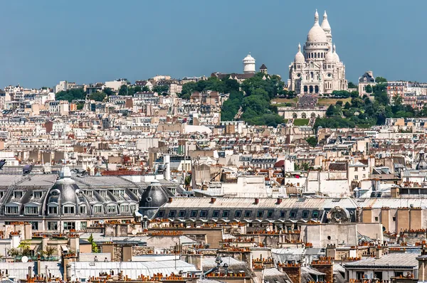 Antenn Visa paris stadsbilden Frankrike — Stockfoto