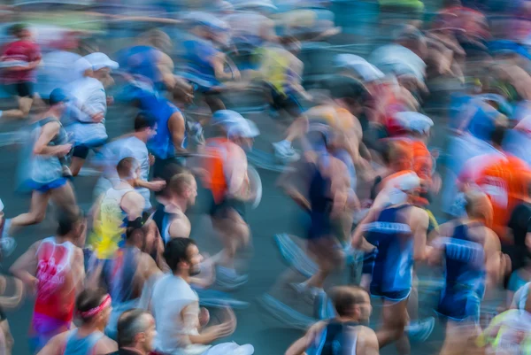 In bewegung verschwimmen lauf paris marathon frankreich — Stockfoto