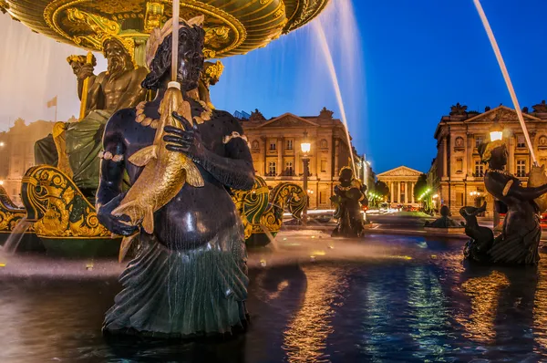 Place de la concorde foutain Parijs stad Frankrijk — Stockfoto