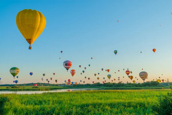 Mondial горячего воздуха ballon Реюньон в Лотарингии Франции — стоковое фото