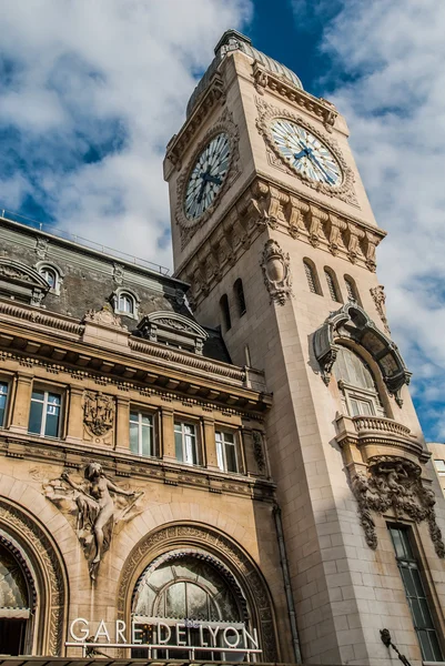 Gare de lyon hodiny město Paříž Francie Royalty Free Stock Obrázky