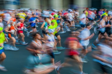paris maraton çalışmakta çekimde bulanıklık Fransa