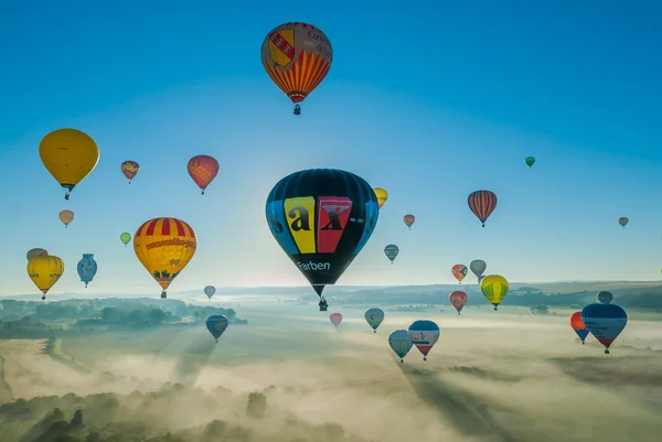 Riunione Mondial Hot Air Ballon in Lorena Francia — Foto Stock