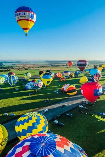 Mondial горячего воздуха ballon Реюньон в Лотарингии Франции — стоковое фото