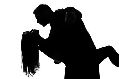 bir çift aşık erkek ve kadın dans tango