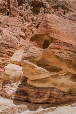 nabatean şehir Petra'dan siq yolundaki jordan
