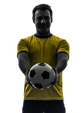 adam gösteren veren futbol futbol siluet