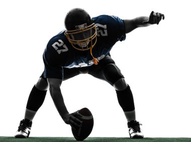 center american football player man silhouette clipart