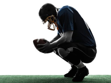 defeated american football player man silhouette clipart