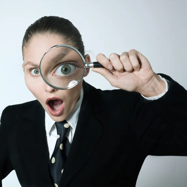 Curious woman — Stock Photo, Image