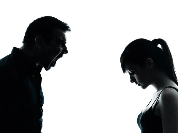 Father daughter dispute conflict — Stock Photo, Image