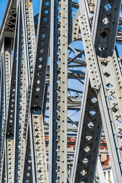 Waibaidu γέφυρα δομή λεπτομέρεια shanghai Κίνα — Φωτογραφία Αρχείου