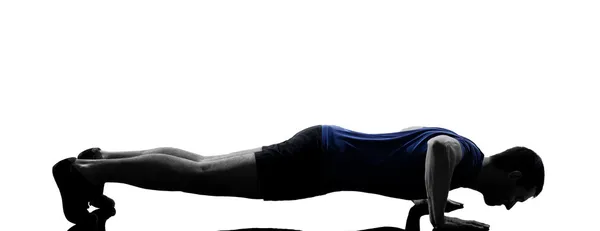 Homme exercice entraînement push ups — Photo