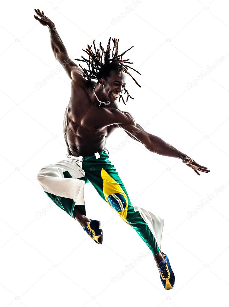 brazilian black man dancer dancing jumping