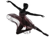 Ballerina Balletttänzerin tanzt Silhouette