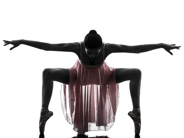 Žena baletka baletní tanečník tančit silueta Stock Snímky