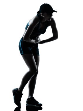 kadın atlet jogger nefes nefese yorgun